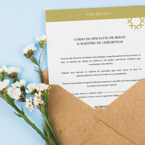 Vale Regalo Curso Online Oficiante de Bodas